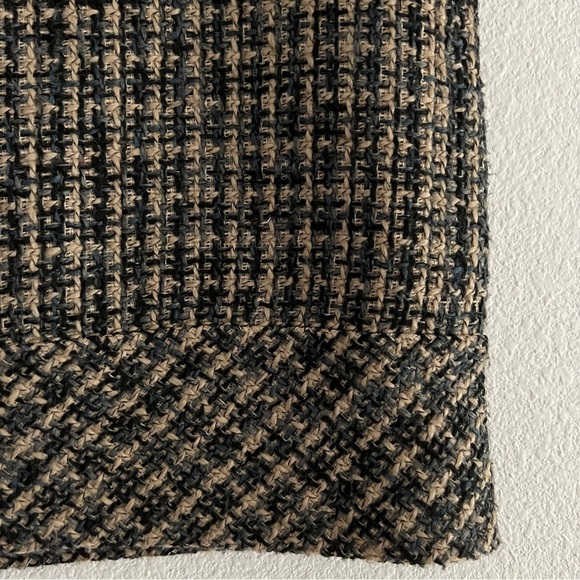 Vintage Tan Kenar Tweed Wool Blend Mini Skirt Size 2 Lined Academia Preppy - Picture 3 of 7